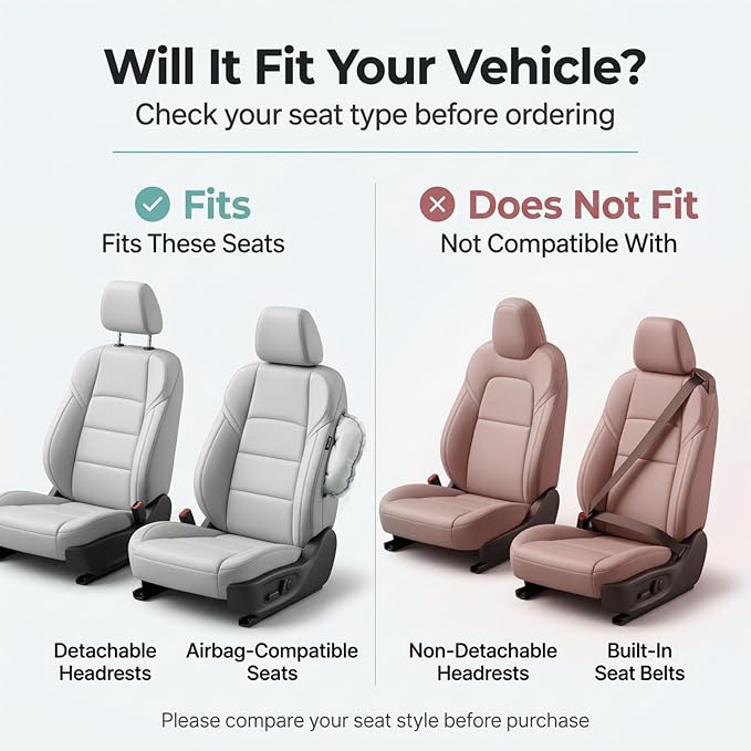 Universal Fabric Seat Covers — Front Seat — Purple