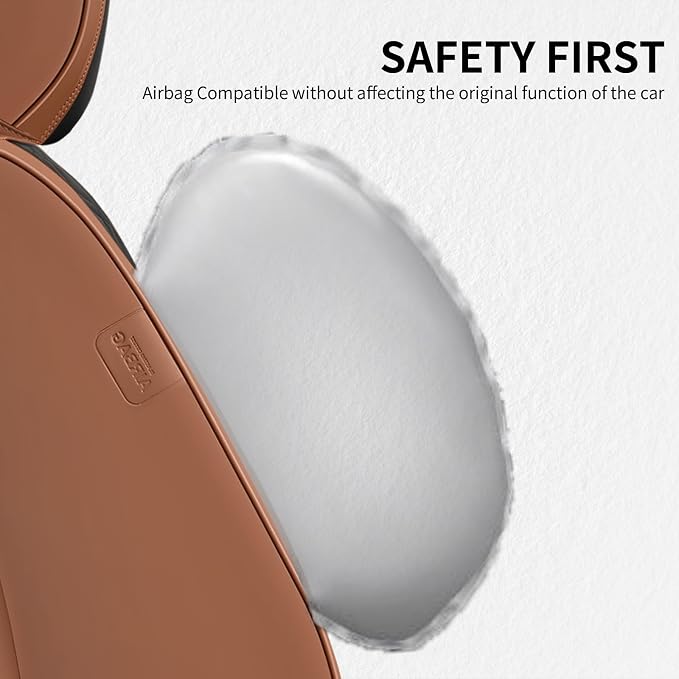 Universal Seat Covers — Full Set — Brown