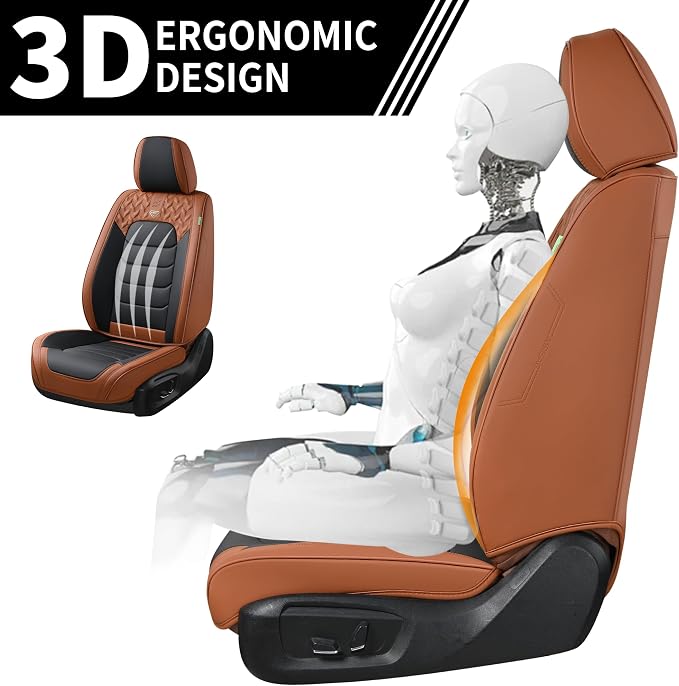 Universal Seat Covers — Front Seat — Brown / Black