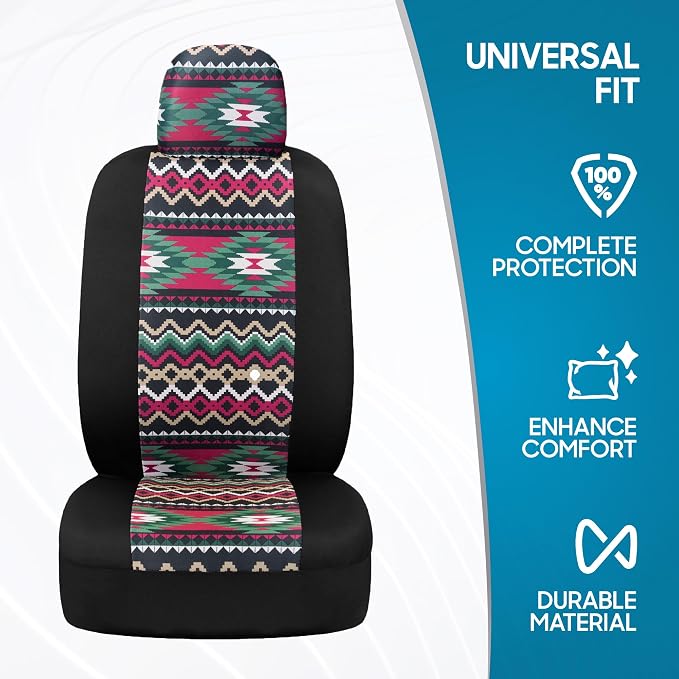Universal Seat Covers — Front Seat — Pink