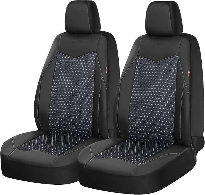 Universal Fabric Seat Covers — Front Seat — Black