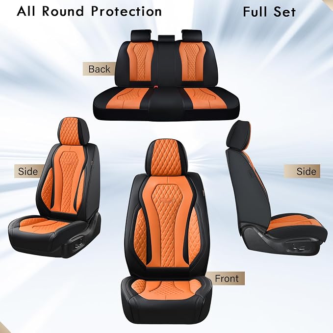 Universal Seat Covers — Full Set — Orange