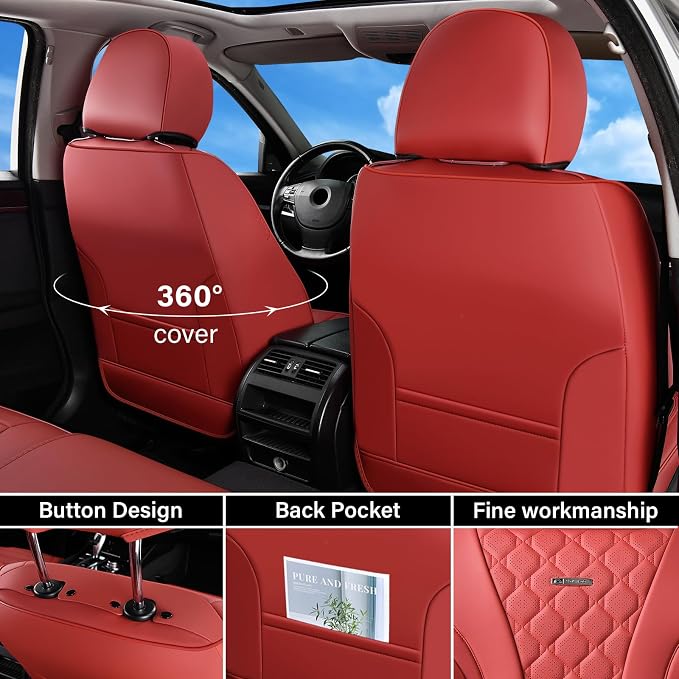 Universal Seat Covers — Front Seat — Red