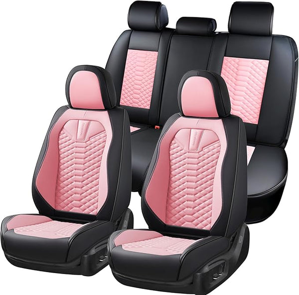 Universal Seat Covers โ Full Set โ Black / Pink