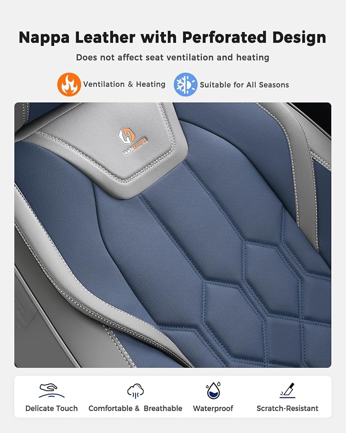 Universal Seat Covers — Gray / Blue