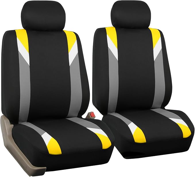 Universal Fabric Seat Covers — Front Seat — Yellow