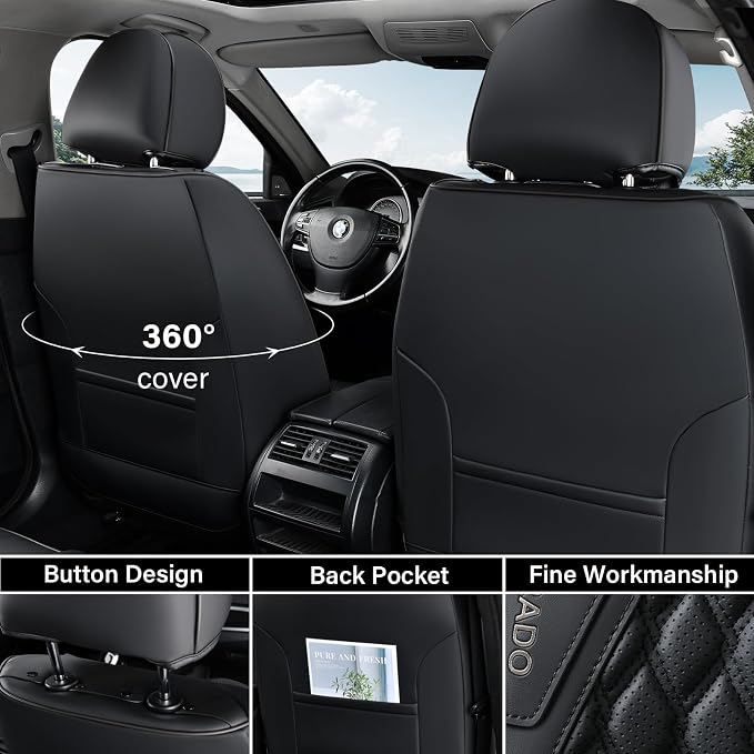 Universal Seat Covers — Front Seat — Black