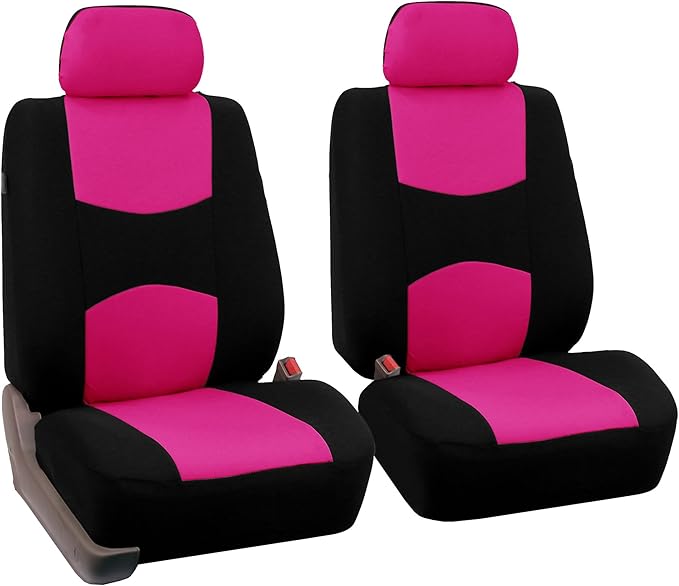 Universal Fabric Seat Covers — Front Seat — Pink