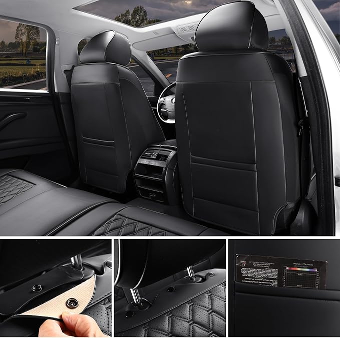 Universal Seat Covers — Front Seat — Black
