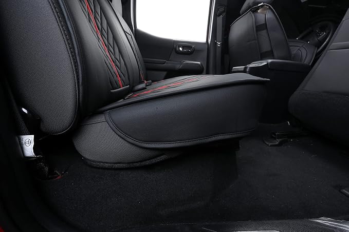 Seat Covers for Toyota Tacoma — Rear Seat — Black / Red