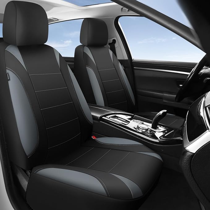 Universal Neoprene Seat Covers — Front Seat — Gray