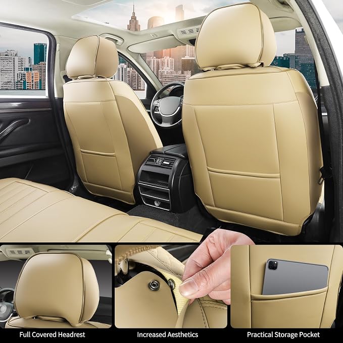 Universal Seat Covers — Full Set — Beige