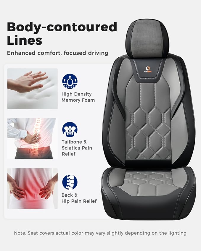 Universal Seat Covers — Front Seat — Black / Gray