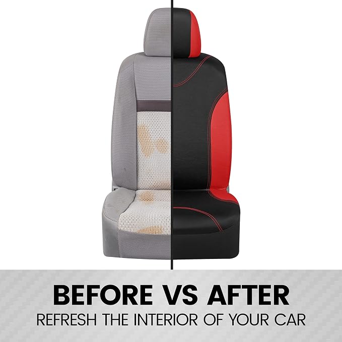 Universal Seat Covers — Full Set — Red