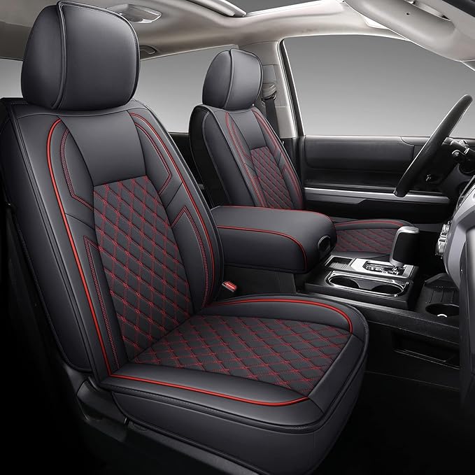 Seat Covers for Toyota Tundra — Front Seat — Red