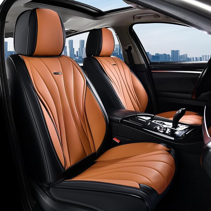 Universal Seat Covers — Front Seat — Black / Brown