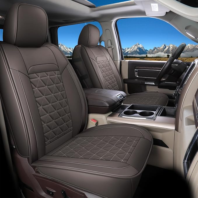 Seat Covers for Multiple Vehicles — Full Set — Coffee