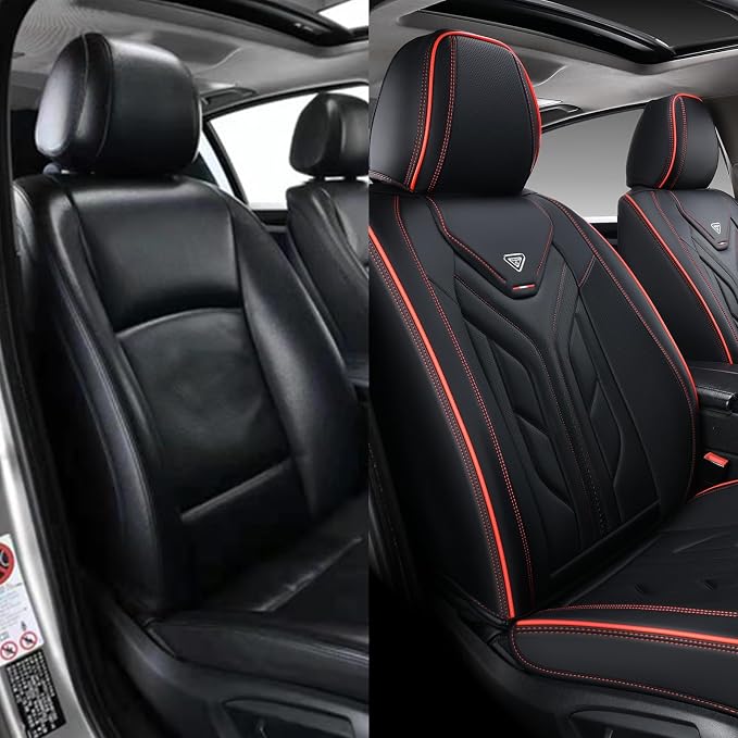 Universal Seat Covers — Front Seat — Black / Red