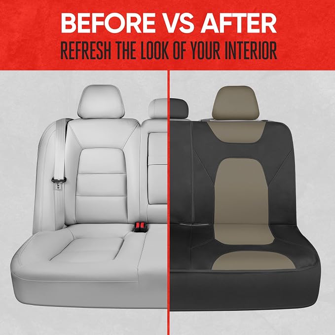 Pet Car Seat Protector — Rear Seat — Beige / Black