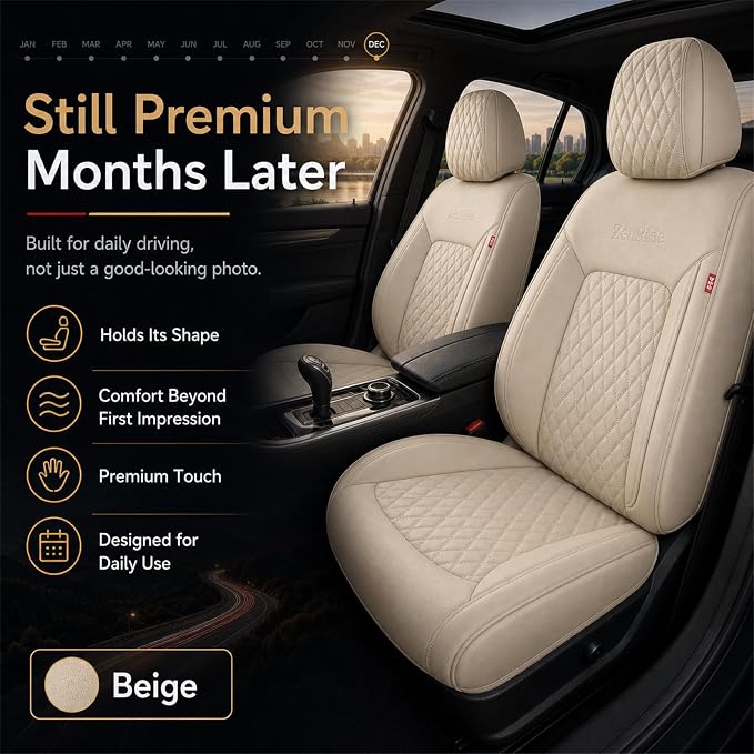 Universal Seat Covers — Full Set — Beige