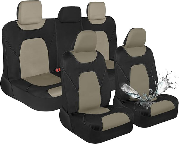 Universal Seat Covers โ Full Set โ Black / Beige