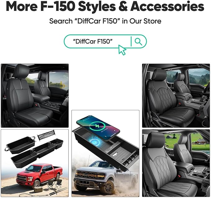 Seat Covers for Ford F-150 — Front Seat — Black