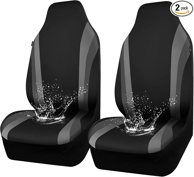 Universal Neoprene Seat Covers — Front Seat — Black / Gray