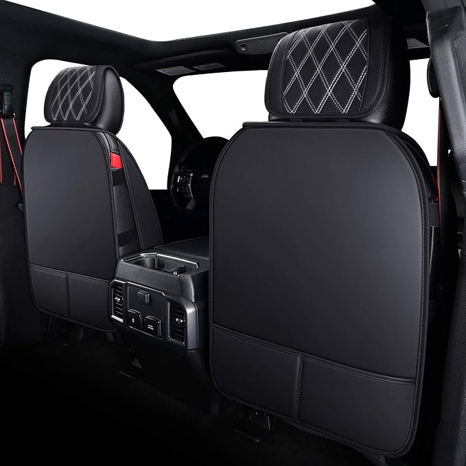 Seat Covers for Multiple Vehicles — Full Set — Black / White