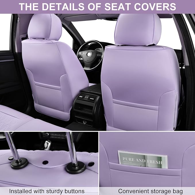 Universal Seat Covers — Full Set — Purple