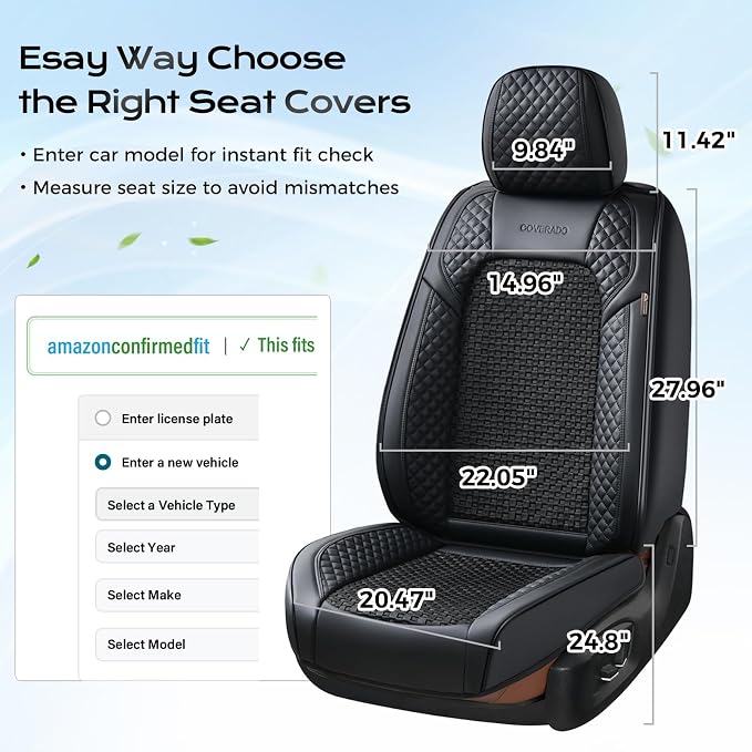 Universal Seat Covers — Full Set — Black