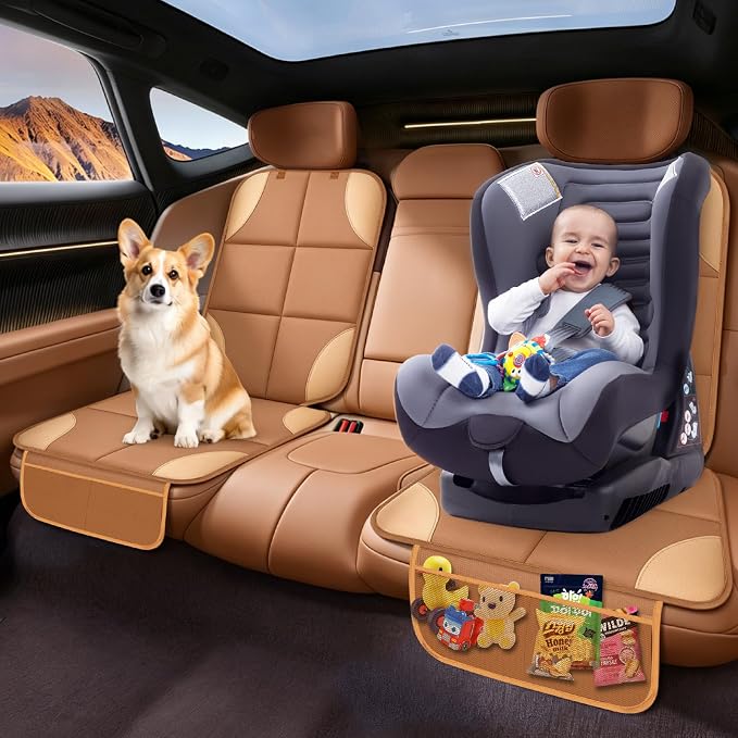 Child Car Seat Protector — Tan