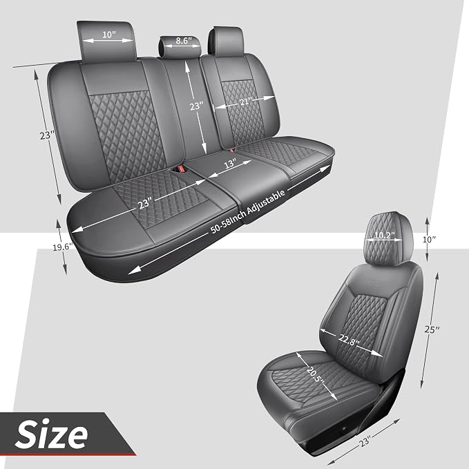 Universal Seat Covers — Full Set — Gray
