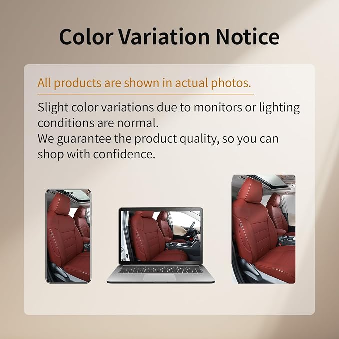 Faux Leather Seat Covers for Toyota Tacoma — Rear Seat — Burgundy