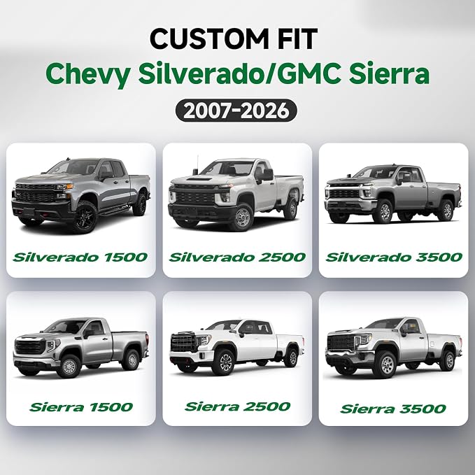 Faux Leather Seat Covers for Chevrolet Silverado / GMC Sierra — Front Seat — Gray