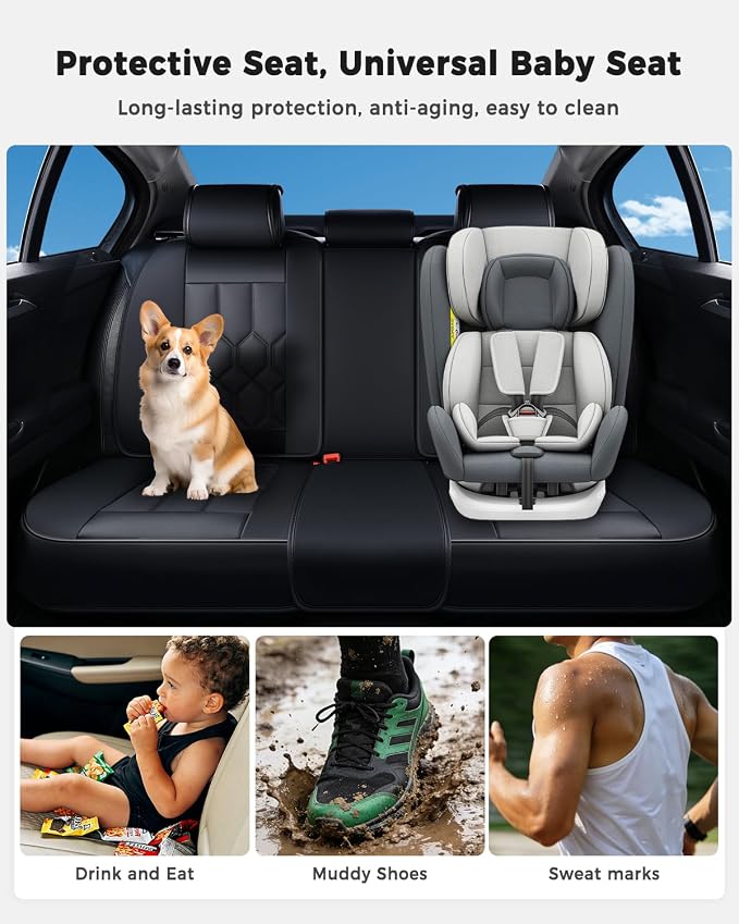 Universal Seat Covers — Full Set — Black
