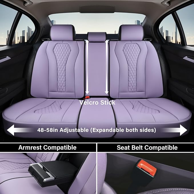 Universal Seat Covers — Full Set — Purple