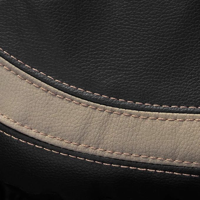 Faux Leather Car Seat Covers — Front Seat — Beige