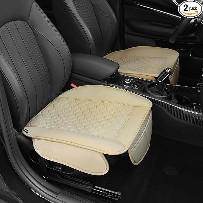 Faux Leather Car Seat Covers — Beige