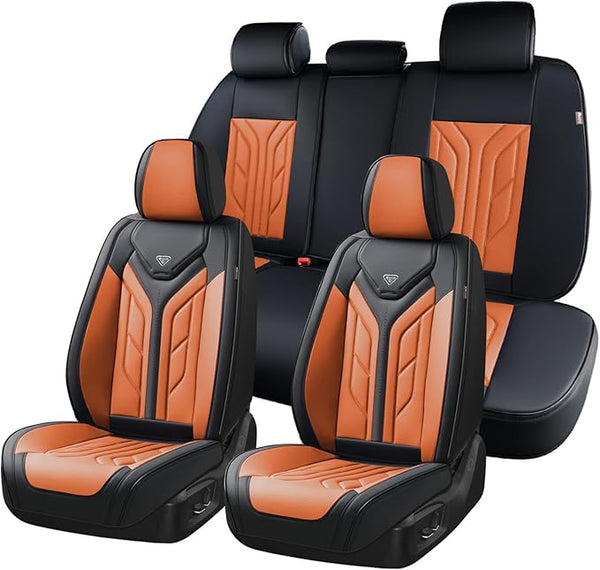 Universal Seat Covers โ Full Set โ Black / Orange