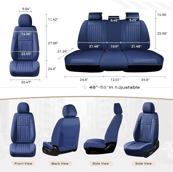 Universal Seat Covers — Full Set — Blue