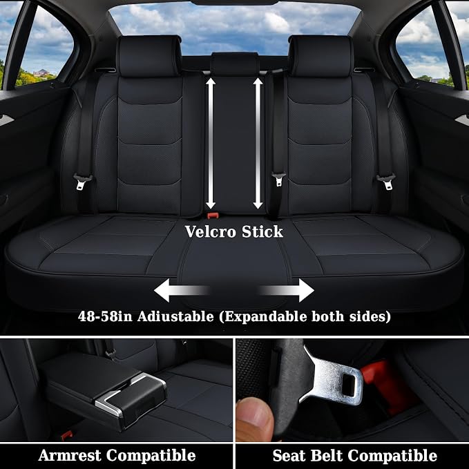 Universal Seat Covers — Full Set — Black