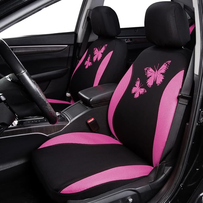 Universal Seat Covers — Full Set — Pink