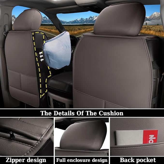 Seat Covers for Multiple Vehicles — Full Set — Coffee