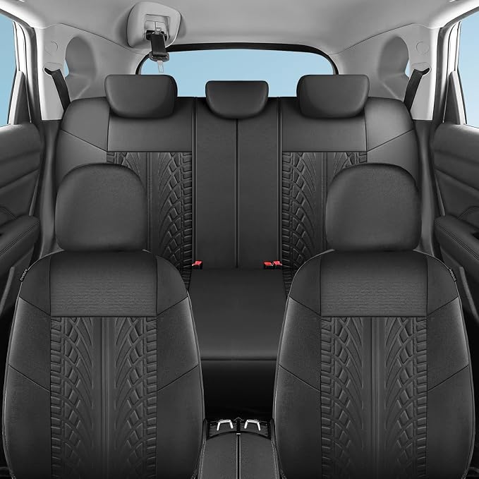 Universal Fabric Seat Covers — Full Set — Black