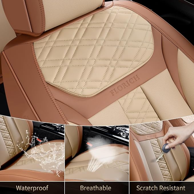 Universal Seat Covers — Full Set — Beige