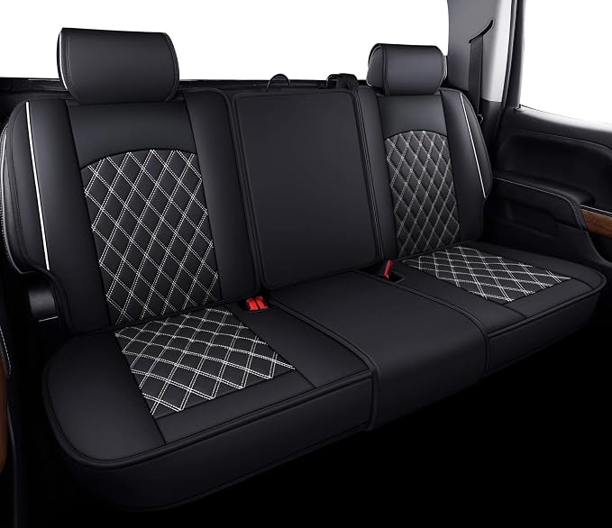 Faux Leather Seat Covers for Chevrolet Silverado / GMC Sierra — White