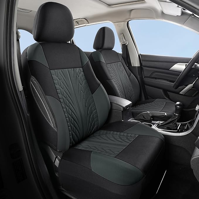 Universal Fabric Seat Covers — Full Set — Black