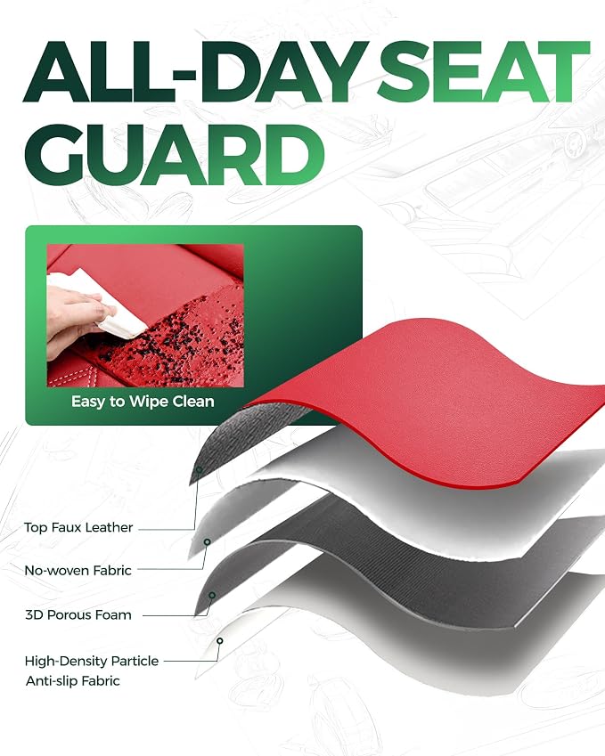 Seat Covers for Jeep Wrangler — Full Set — Red / Black