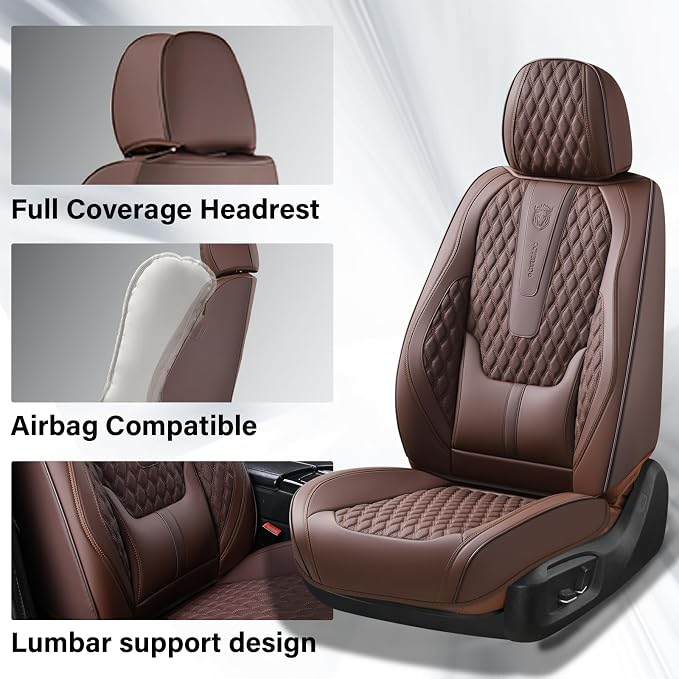 Universal Seat Covers — Full Set — Coffee