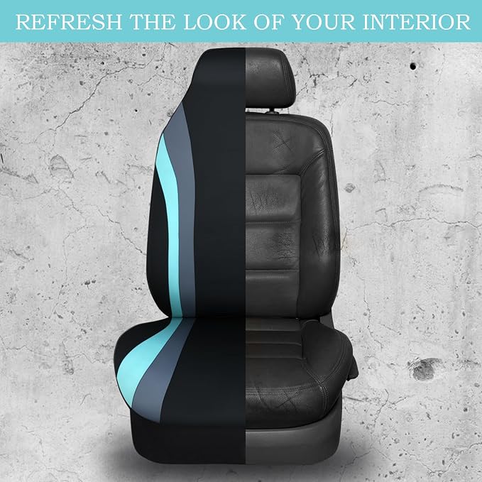 Universal Neoprene Seat Covers — Front Seat — Black